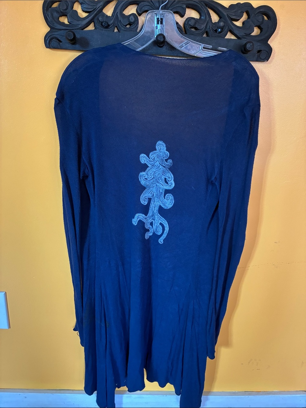 Navy Blue Long Sleeve Top